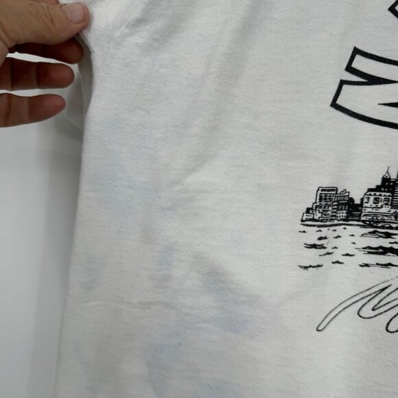 Vintage 90s New York Manhattan Fruit Of The Loom Single Stitch T-Shirt XL Twin T - Picture 4 of 10